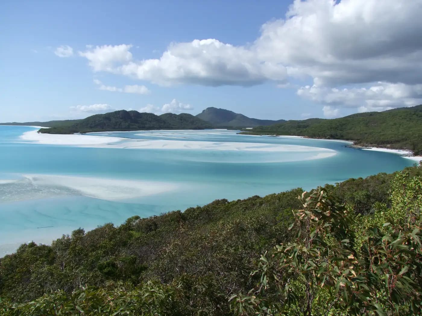 Hill Inlet and Whitehaven Beach from the lookout on the Great Barrier Reef
