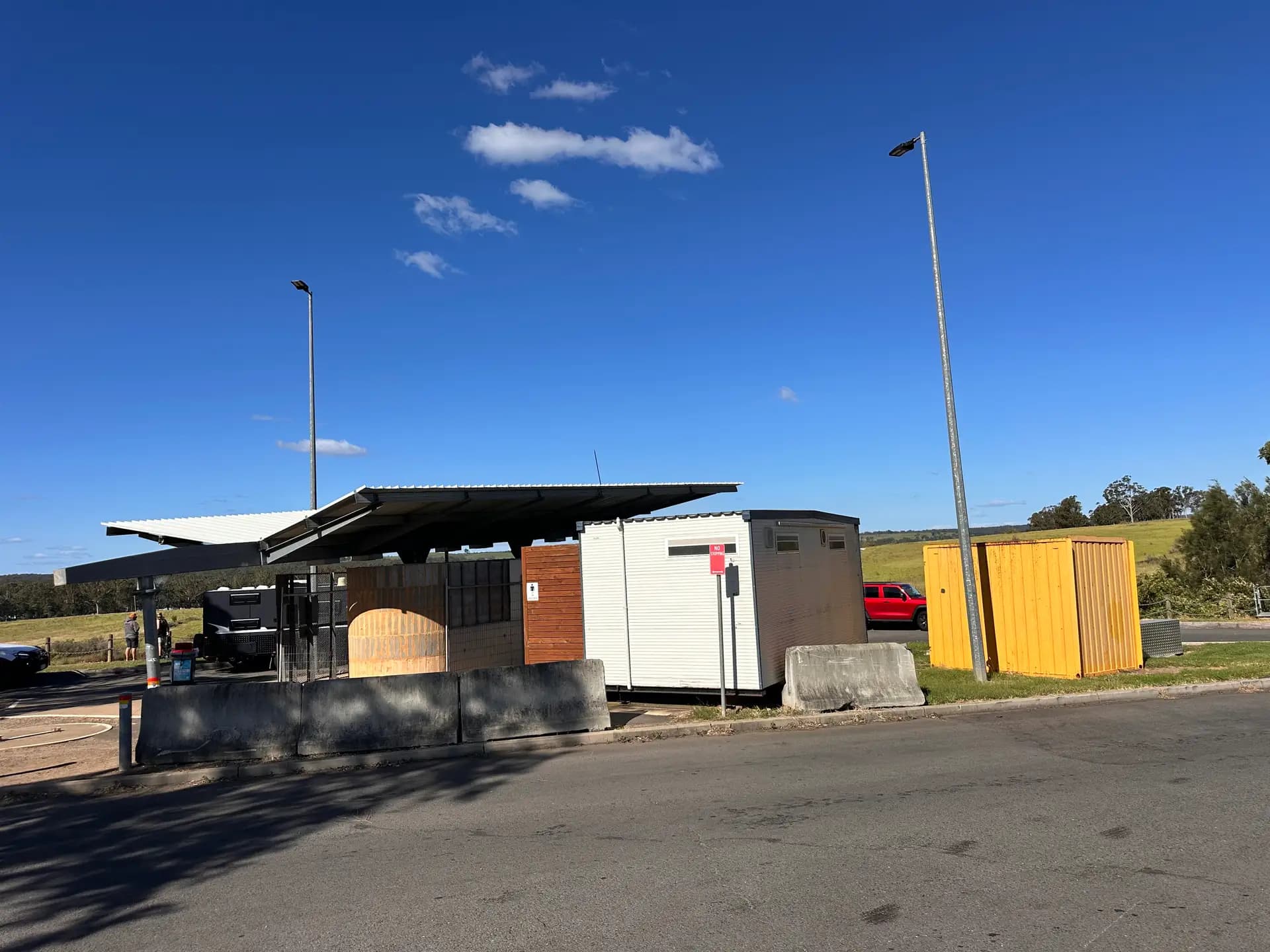 Partridge VC Rest Area shelter and facilities with lighting