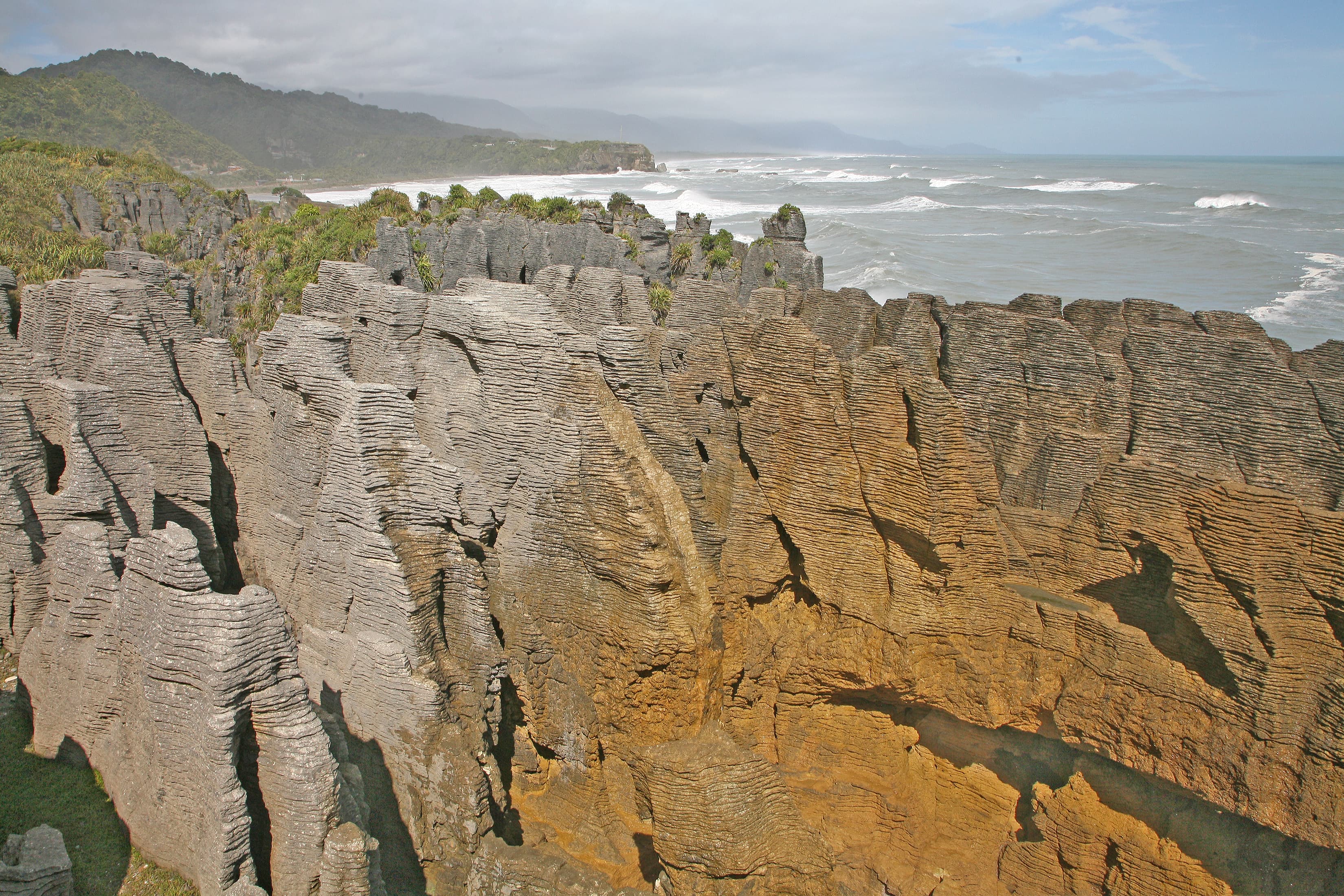Punakaiki Pancake Rocks and Blowholes — rock formation in West Coast, west-coast, New Zealand